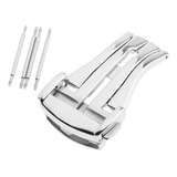 2 Fecho De Pulseira De Relógio Prata 16mm