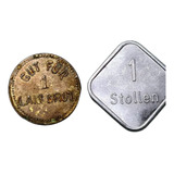 2 Ficha Antiga De Guerra Fatia De Pão E Bolo Alemanha