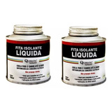 2 Fita Isolante Líquida 200ml Tapmatic Quimatic Preta Verm