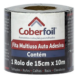 2 Fitas Asfáltica Coberfoil 15cmx10mts Qualidade Uso Externo