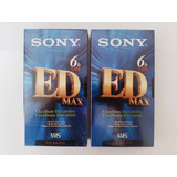 2 Fitas Vhs Sony Ed Max T 120 Lacradas