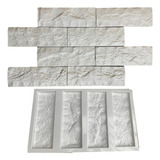 2 Forma 3d Gesso Tijolo Rockface Travertino Molde De Cimento