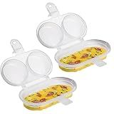 2 Forma De Ovos E Omeleteira Para Micro Ondas KIT 2 PEÇAS Pote Forma De Microondas Para Ovo E Omelete Prático E Fácil De Usar