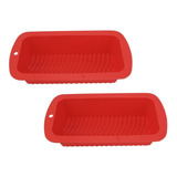 2 Formas De Pão Retangular Em Silicone 26 5x13x6 5 Cm