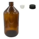 2 Frascos Âmbar Vidro 500ml Tampa E Batoque P Solução