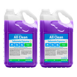 2 Galãoes Sabonete Espuma Floral 5 Litros All Clean Audax
