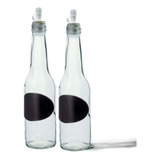 2 Garrafas Vidro Porta Azeite Vinagre Pimenta Com Dosador