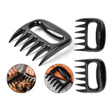 2 Garras De Urso Churrasco Carne Desfiar Cortar Leve Western Cor Preto