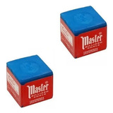 2 Giz Master Azul Para Bilhar Sinuca Snooker