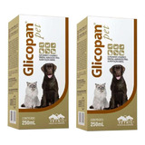 2 Glicopan Pet 250ml Suplemento Cães