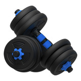 2 Halteres Barras Com Anilhas Kit 18kg Musculação Academia