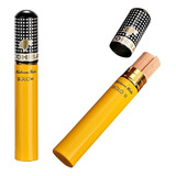 2 Humidor Tubo Porta Charuto Para Viagem Folha De Cedro
