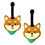 2 Identificador De Bagagem Cachorro Tag Para Mala Viagem