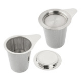 2 Infusor De Inox Para Chá Mini Peneira Coador Ervas Infusão