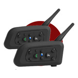 2 Intercomunicador P Capacete Ecutar Musica Bluetooth V6