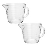 2 Jarras Medidoras De Vidro 700ml Cada Lyor Copos Medida Rec