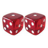 2 Jogo De Dado 26mm Vermelho Translúcido Euclides Jordão