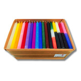 2 Kg De Velas Palito Coloridas 18cm Caixa Com 60 Atacado