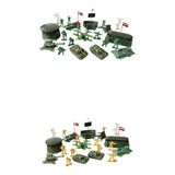 2 Kit 5cm Action Figure Com Playset Modelo De