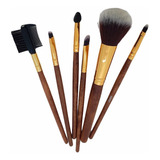 2 Kit 6 Pincéis Make Yanz Pó Blush Sombra Sobrancelha