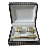 2 Kit Abotoadura E Prendedor De Gravata