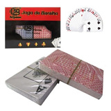 2 Kit C 2 Jogos De Baralho 108 Cartas Plástico Poker Truco