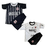2 Kit Conjuntos Infantil Corinthians Futebol