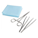 2 Kit Curativo Estéril Pinça Kelly Anatomica Dente De Rato
