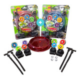 2 Kit De 4 Beyblade Metal Blay Blade 5d Tornado 2 Com Led