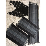 2 Kit De Passadeira Tear 3pçs Caminho De Mesa De Croche