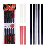 2 Kit Hashi Reutilizável C 10 Pares Comida Japonesa Palito