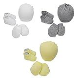 2 Kit Maternidade Touca Luva Meia Bebe Para Enxoval Recem Nascido Gorro Menino Menina