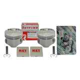 2 Kit Pistão Anéis Jogo Junta Vedamotors Honda Cb 500 1 25