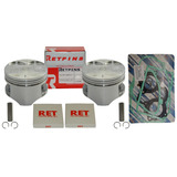 2 Kit Pistão Anéis Jogo Junta Vedamotors Honda Cb 500 1 50