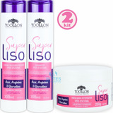 2 Kit Super Liso Toollon Profissional Trata Nutre Fio A Fio