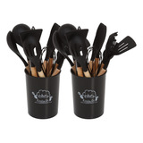2 Kit Talheres De Silicone Colher Concha Balde Completo