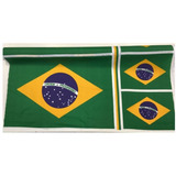 2 Kits Bandeiras Do Brasil Tecido