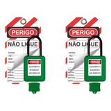 2 Kits Bloqueio Cadeado Azul etiqueta Não Opere Tagout Nr10