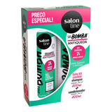 2 Kits Bomba Antiqueda Salon Line Shampoo Condicion 200ml