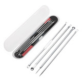 2 Kits Extrator Cureta Tira Acne Cravos Espinha Profissional
