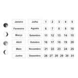 2 Kits Imã Meses Do Ano Números De 1 A 31 Magnético