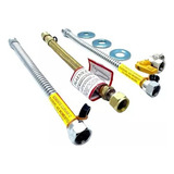 2 Kits Instalação P Aquecedor Água A Gás Flexível De 30cm