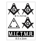 2 Kits Maçonaria Maçon Maçonico Mictmr Carro 10 Adesivos
