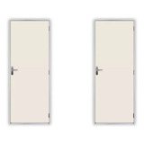 2 Kits Porta De Madeira Lisa 215x85cm Com Batente De He