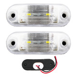 2 Lanterna Dianteira Led Teto Placa Ônibus Caminhão Van 24v