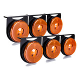 2 Lanterna Foguinho Maria Caminhão Carreta Led Laranja