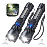 2 Lanterna Laser Titaniun lanterna Super Potente Lanterna Preto Luz Branco
