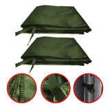 2 Laterais De Fechamento Parede Para Tenda Gazebo 3x3 Verde