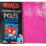 2 Livros Dicionários Escolar Pequenos Espanhol Português Inglês Português Michaelis