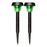 2 Luminária Solar Jardim Colonial Poste Led Prova De Água